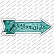 Mermaids Novelty Arrow Sticker Decal Small