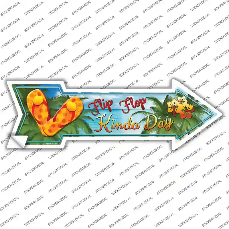 Flip Flop Novelty Arrow Sticker Decal
