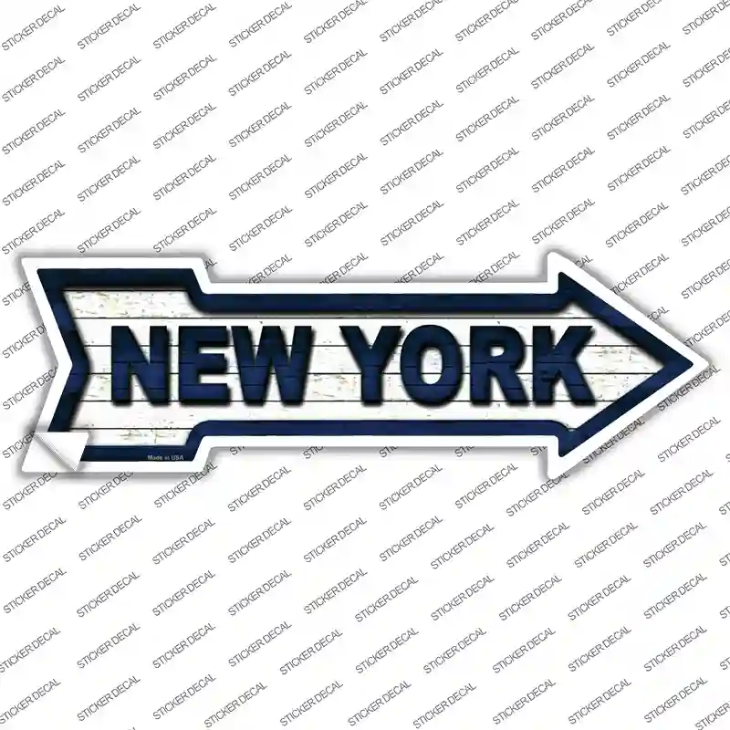 New York Colors Novelty Arrow Sticker Decal