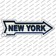 New York Colors Novelty Arrow Sticker Decal Small