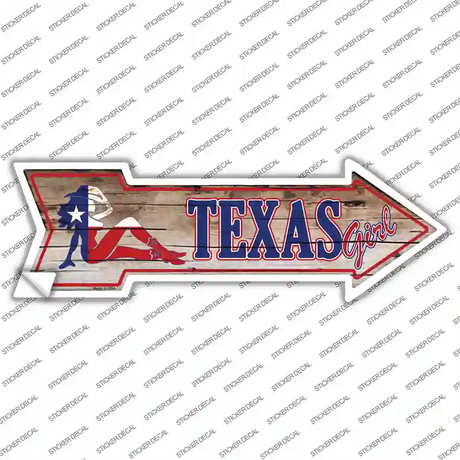 Texas Girl Novelty Arrow Sticker Decal Small