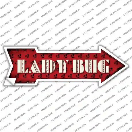 Lady Bug Novelty Arrow Sticker Decal Small