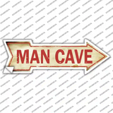 Man Cave Novelty Arrow Sticker Decal Small