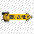 BBQ Zone Novelty Arrow Sticker Decal