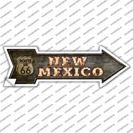 New Mexico Route 66 Bulb Letters Novelty Arrow Sticker Decal Small