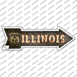 Illinois Route 66 Bulb Letters Novelty Arrow Sticker Decal Small