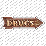 Drugs Bulb Letters Novelty Arrow Sticker Decal Small