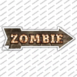 Zombie Bulb Letters Novelty Arrow Sticker Decal Small