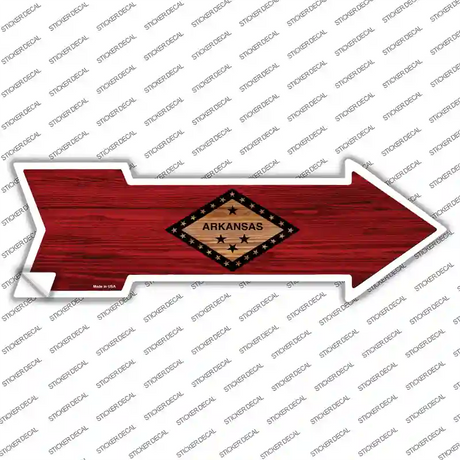 Arkansas State Flag Novelty Arrow Sticker Decal Small