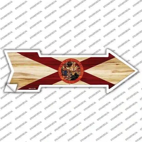 Florida State Flag Novelty Arrow Sticker Decal Small