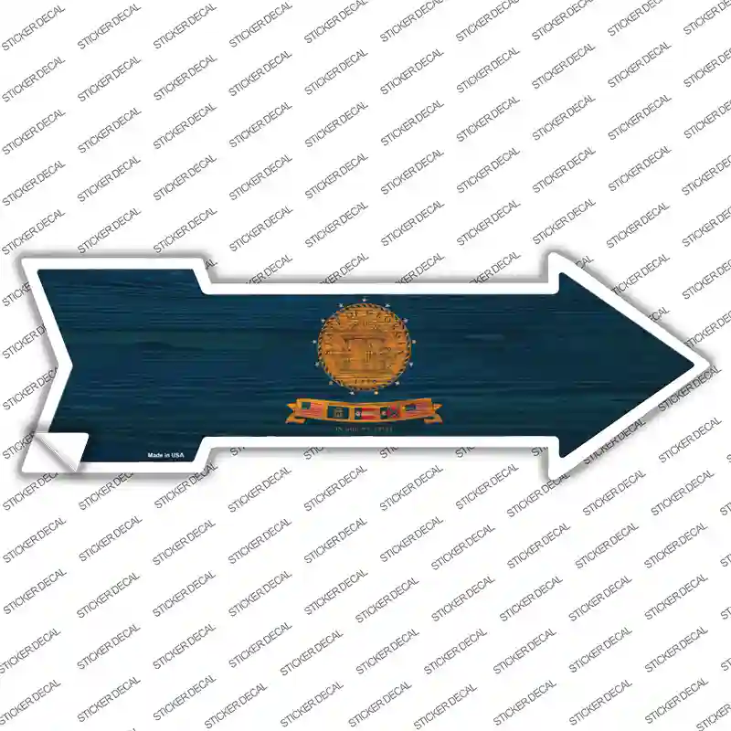 Georgia State Flag Novelty Arrow Sticker Decal
