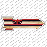 Hawaii State Flag Novelty Arrow Sticker Decal Small