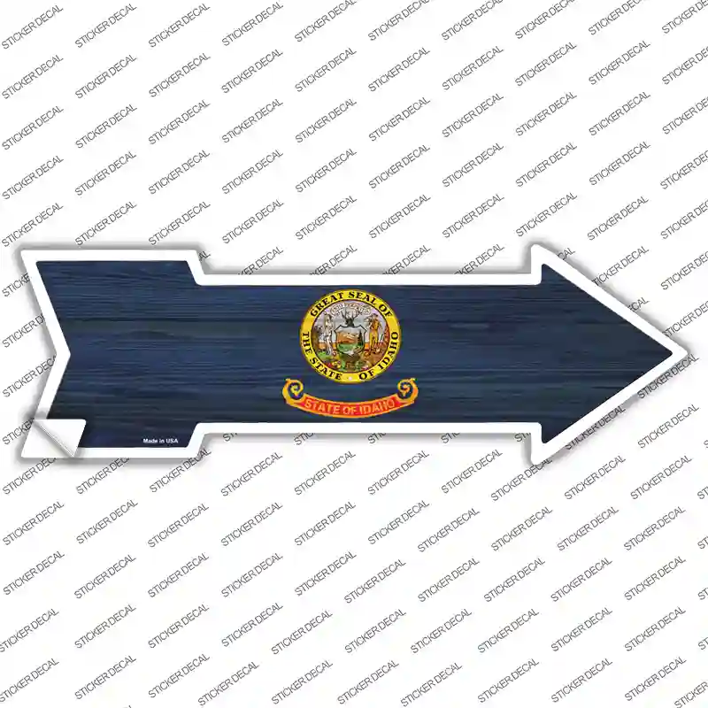 Idaho State Flag Novelty Arrow Sticker Decal
