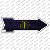 Indiana State Flag Novelty Arrow Sticker Decal Small