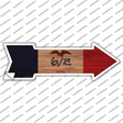 Iowa State Flag Novelty Arrow Sticker Decal Small