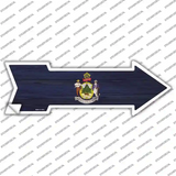 Maine State Flag Novelty Arrow Sticker Decal Small