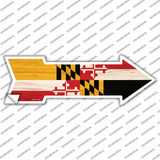 Maryland State Flag Novelty Arrow Sticker Decal Small