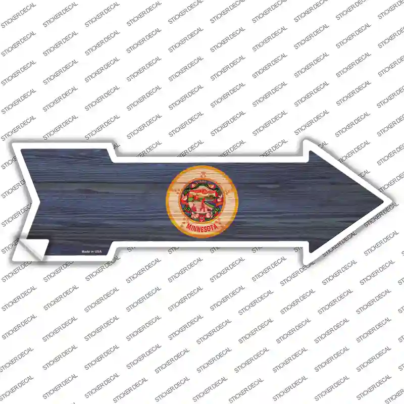 Minnesota State Flag Novelty Arrow Sticker Decal