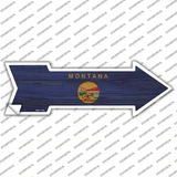 Montana State Flag Novelty Arrow Sticker Decal Small