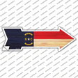 North Carolina State Flag Novelty Arrow Sticker Decal Small