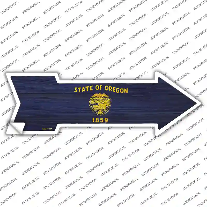 Oregon State Flag Novelty Arrow Sticker Decal