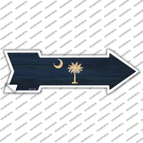 South Carolina State Flag Novelty Arrow Sticker Decal Small