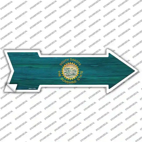 South Dakota State Flag Novelty Arrow Sticker Decal Small