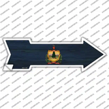 Vermont State Flag Novelty Arrow Sticker Decal Small