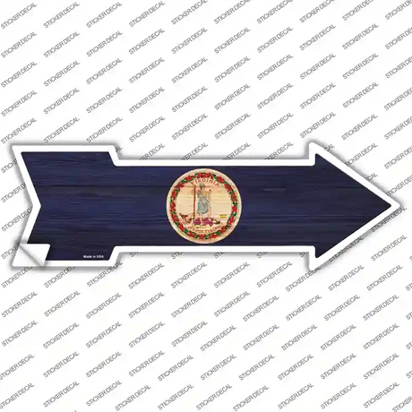 Virginia State Flag Novelty Arrow Sticker Decal Small