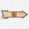 West Virginia State Flag Novelty Arrow Sticker Decal Small