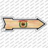 West Virginia State Flag Novelty Arrow Sticker Decal Small