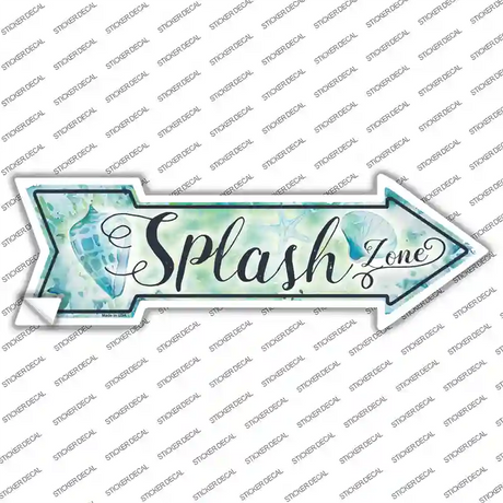 Splash Zone Novelty Arrow Sticker Decal Small