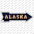 Alaska Bulb Lettering Novelty Arrow Sticker Decal Small