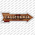 California Bulb Lettering Novelty Arrow Sticker Decal Small