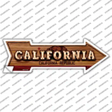 California Bulb Lettering Novelty Arrow Sticker Decal Small