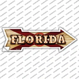 Florida Bulb Lettering Novelty Arrow Sticker Decal Small