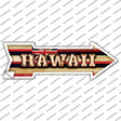 Hawaii Bulb Lettering Novelty Arrow Sticker Decal Small