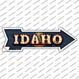 Idaho Bulb Lettering Novelty Arrow Sticker Decal Small