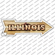 Illinois Bulb Lettering Novelty Arrow Sticker Decal Small