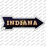 Indiana Bulb Lettering Novelty Arrow Sticker Decal Small