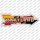 Maryland Bulb Lettering Novelty Arrow Sticker Decal Small