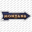 Montana Bulb Lettering Novelty Arrow Sticker Decal Small