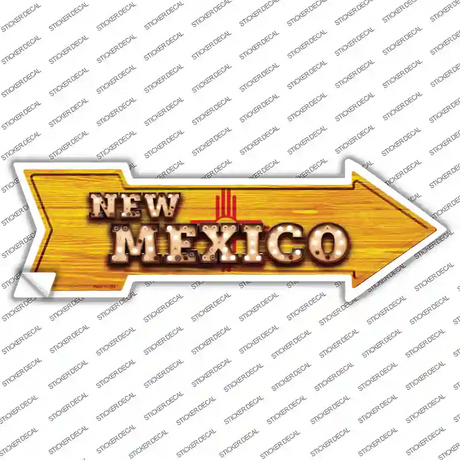 New Mexico Bulb Lettering Novelty Arrow Sticker Decal Small