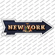 New York Bulb Lettering Novelty Arrow Sticker Decal Small