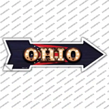 Ohio Bulb Lettering Novelty Arrow Sticker Decal Small