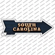 South Carolina Bulb Lettering Novelty Arrow Sticker Decal Small