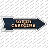 South Carolina Bulb Lettering Novelty Arrow Sticker Decal Small