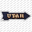 Utah Bulb Lettering Novelty Arrow Sticker Decal Small