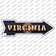 Virginia Bulb Lettering Novelty Arrow Sticker Decal Small