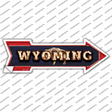 Wyoming Bulb Lettering Novelty Arrow Sticker Decal Small